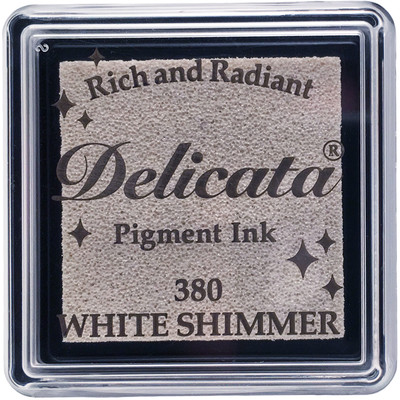 Delicata Ink Pad, Small - White Shimmer