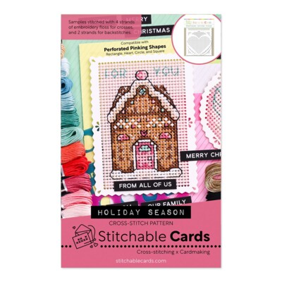 Stitchable Cards Cross Stitch Pattern, Holiday Season