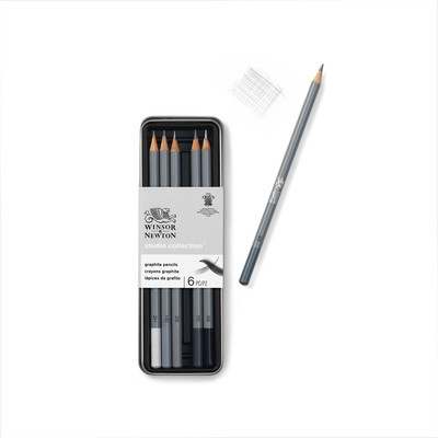 Studio Collection Graphite Pencil Tin, 6 Piece