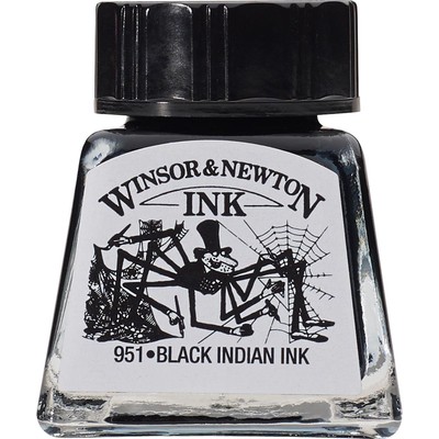 Drawing Ink 14ml Bottle, Black Indian