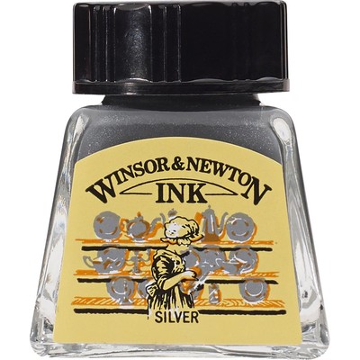 Drawing Ink 14ml Bottle, Silver