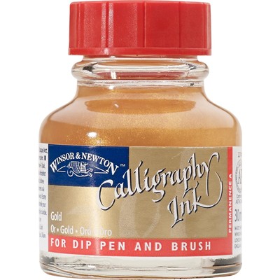 Calligraphy Ink 30ml Bottle, Gold