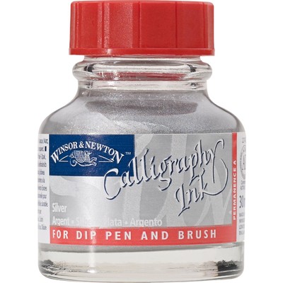 Calligraphy Ink 30ml Bottle, Silver