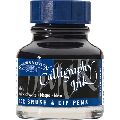 Calligraphy Ink 30ml Bottle, Black