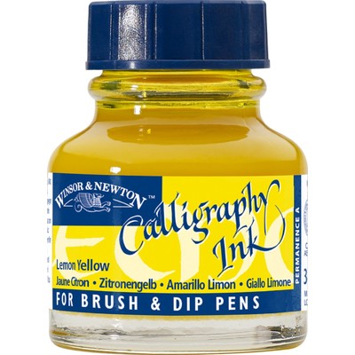 Calligraphy Ink 30ml Bottle, Lemon Yellow