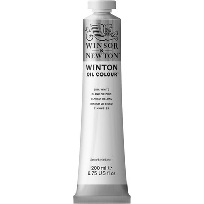 Winton Oil Colour 200ml Tube, Zinc White