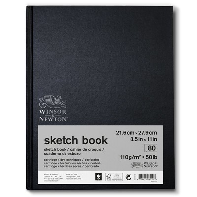 Hardbound Sketch Book, 110gsm - 8.5" x 11" (80 Sheets)
