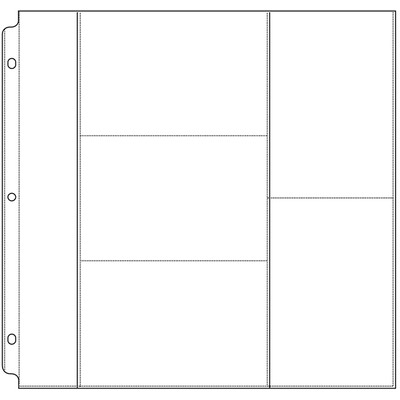 12X12 Page Protectors, 3-4X6 & 2-6X4 Pockets (10 Pack)