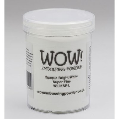 Opaque White Embossing Powder, Super Fine - Bright (Large Jar)